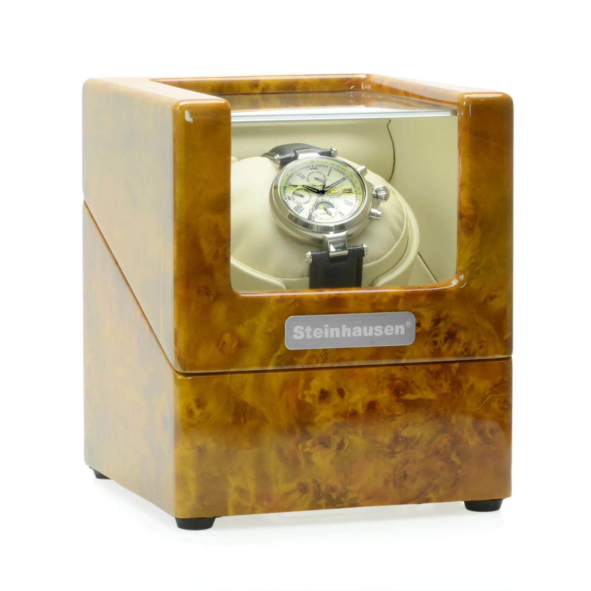 Steinhausen Heritage Single Watch Winder With Ultra Quiet Motor and Multiple Modes