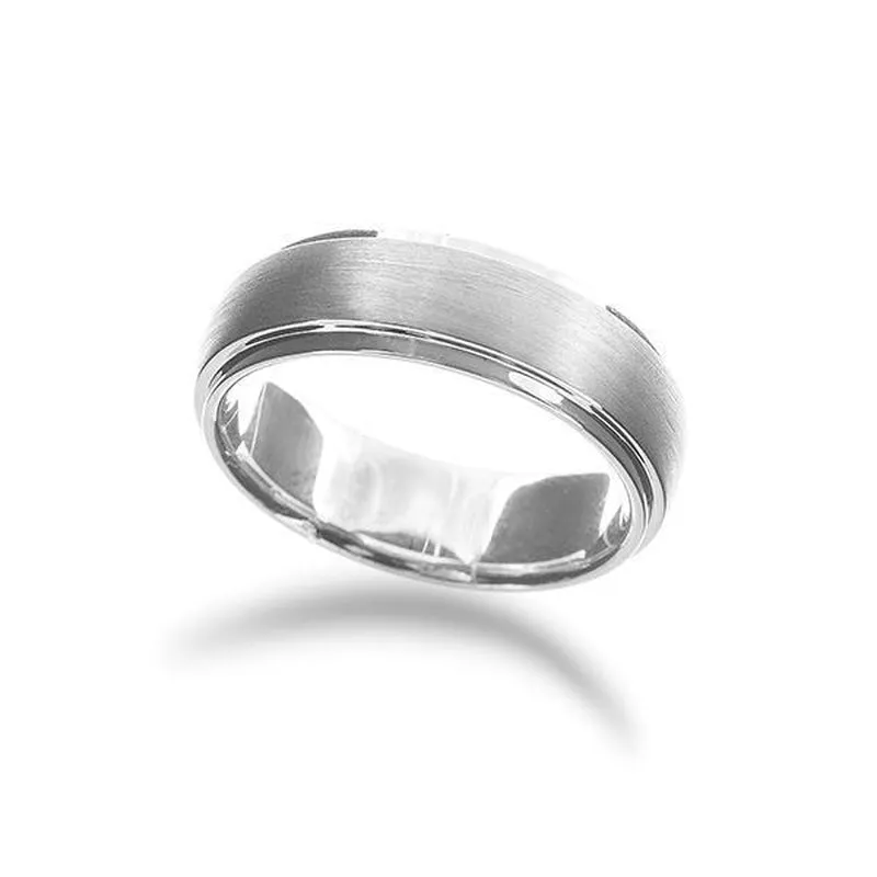Step Edge Wedding Band