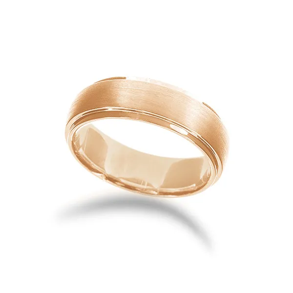 Step Edge Wedding Band