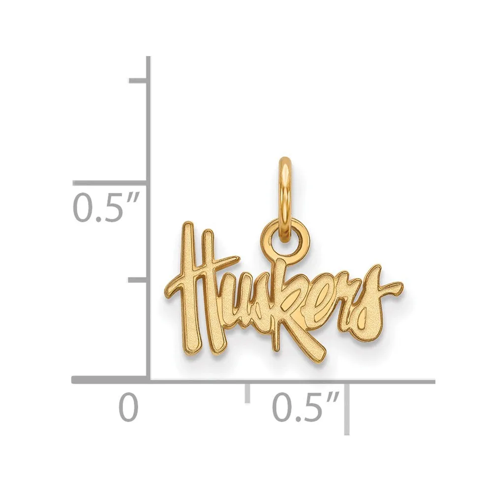 Sterling Silver Gold-plated University of Nebraska Huskers Extra Small Pendant