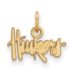 Sterling Silver Gold-plated University of Nebraska Huskers Extra Small Pendant