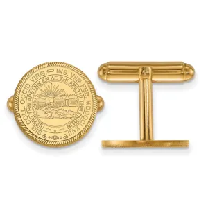 Sterling Silver Gold-plated West Virginia University Crest Cuff Links