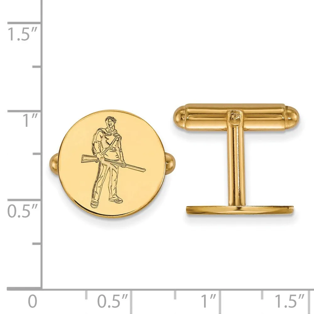 Sterling Silver Gold-plated West Virginia University Mountaineer Cuff Links