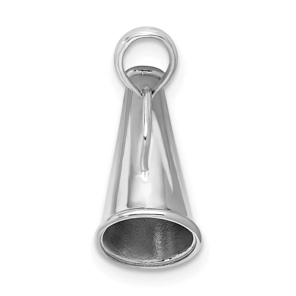 Sterling Silver Polished 3D Megaphone Pendant