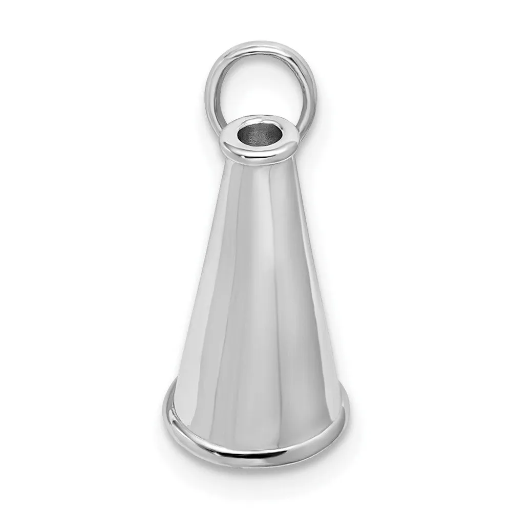 Sterling Silver Polished 3D Megaphone Pendant