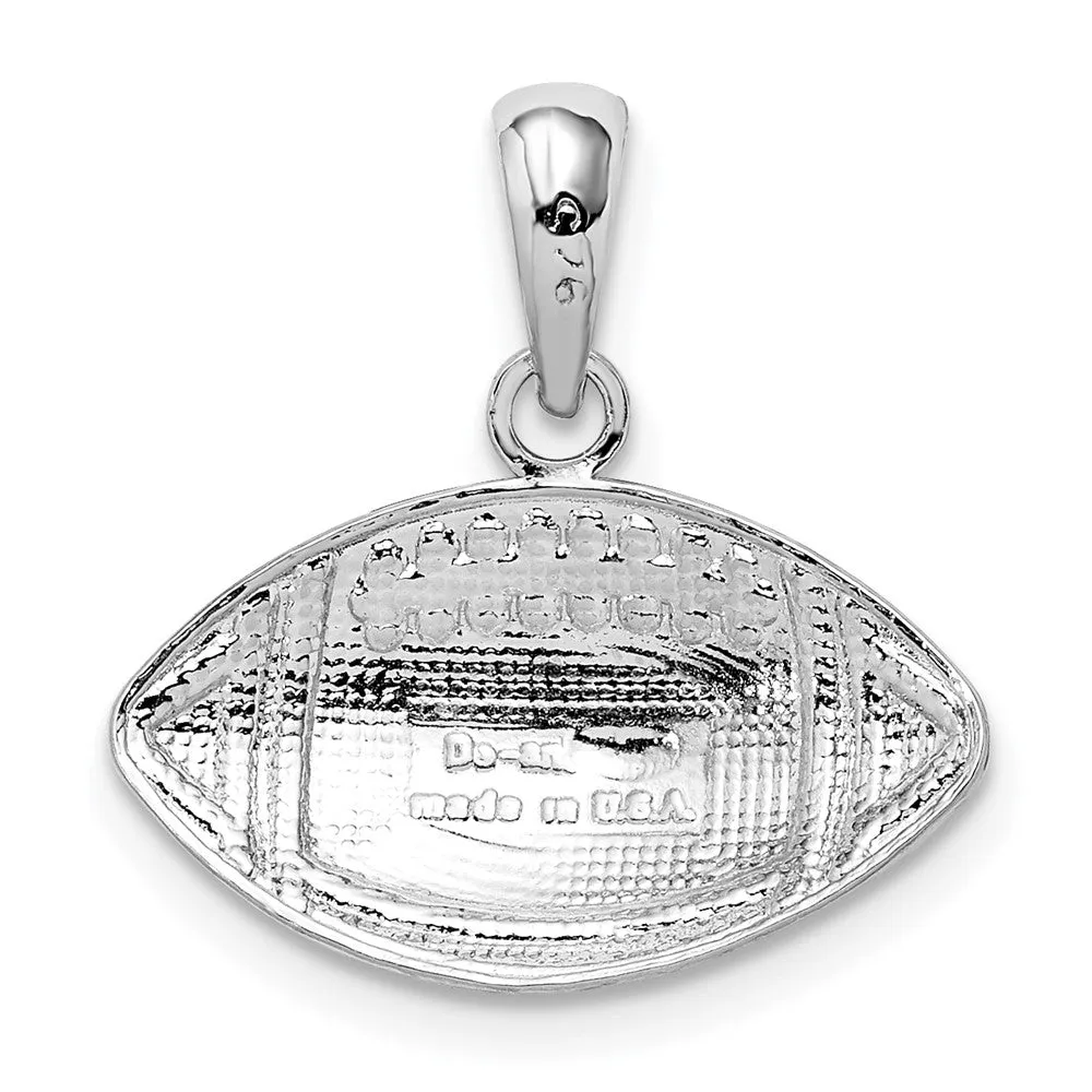Sterling Silver Polished Football Pendant