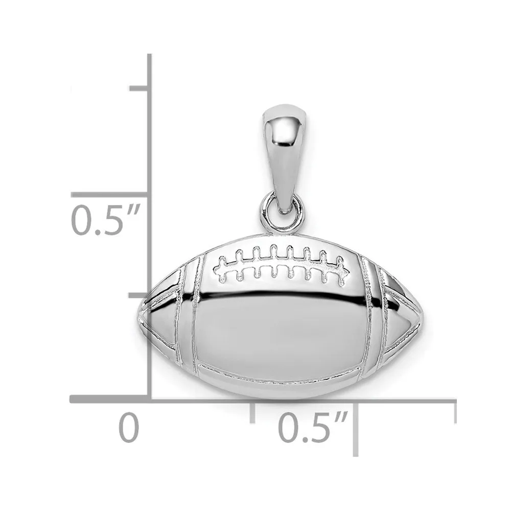 Sterling Silver Polished Football Pendant