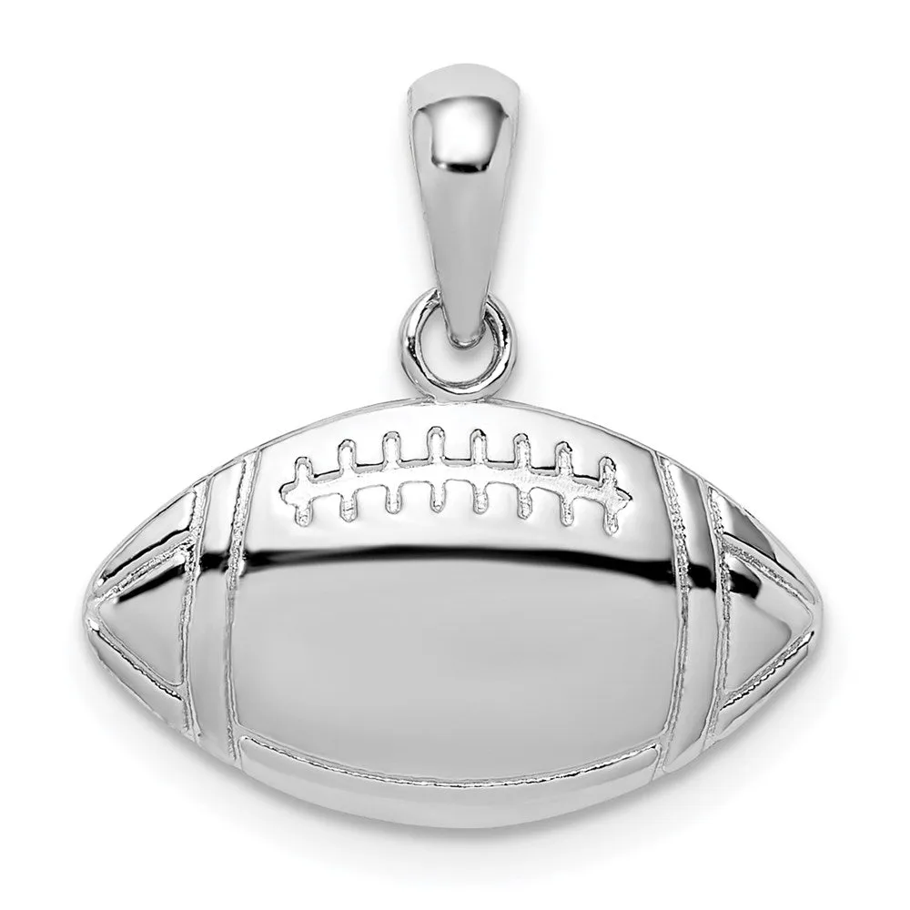 Sterling Silver Polished Football Pendant