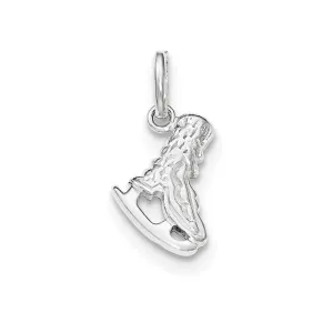 Sterling Silver Polished Ice Skate Charm