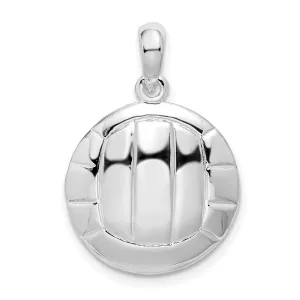 Sterling Silver Polished Volleyball Pendant