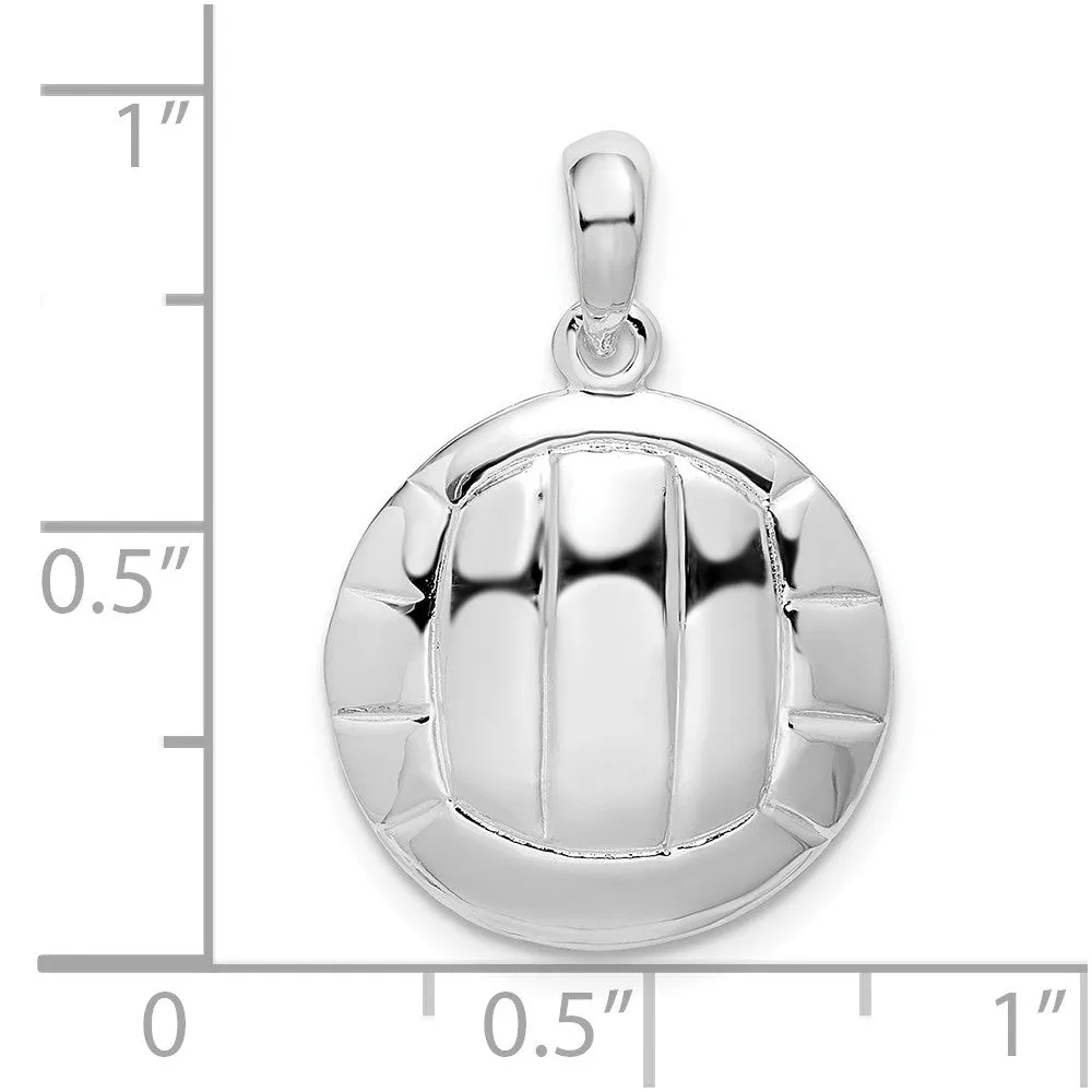 Sterling Silver Polished Volleyball Pendant