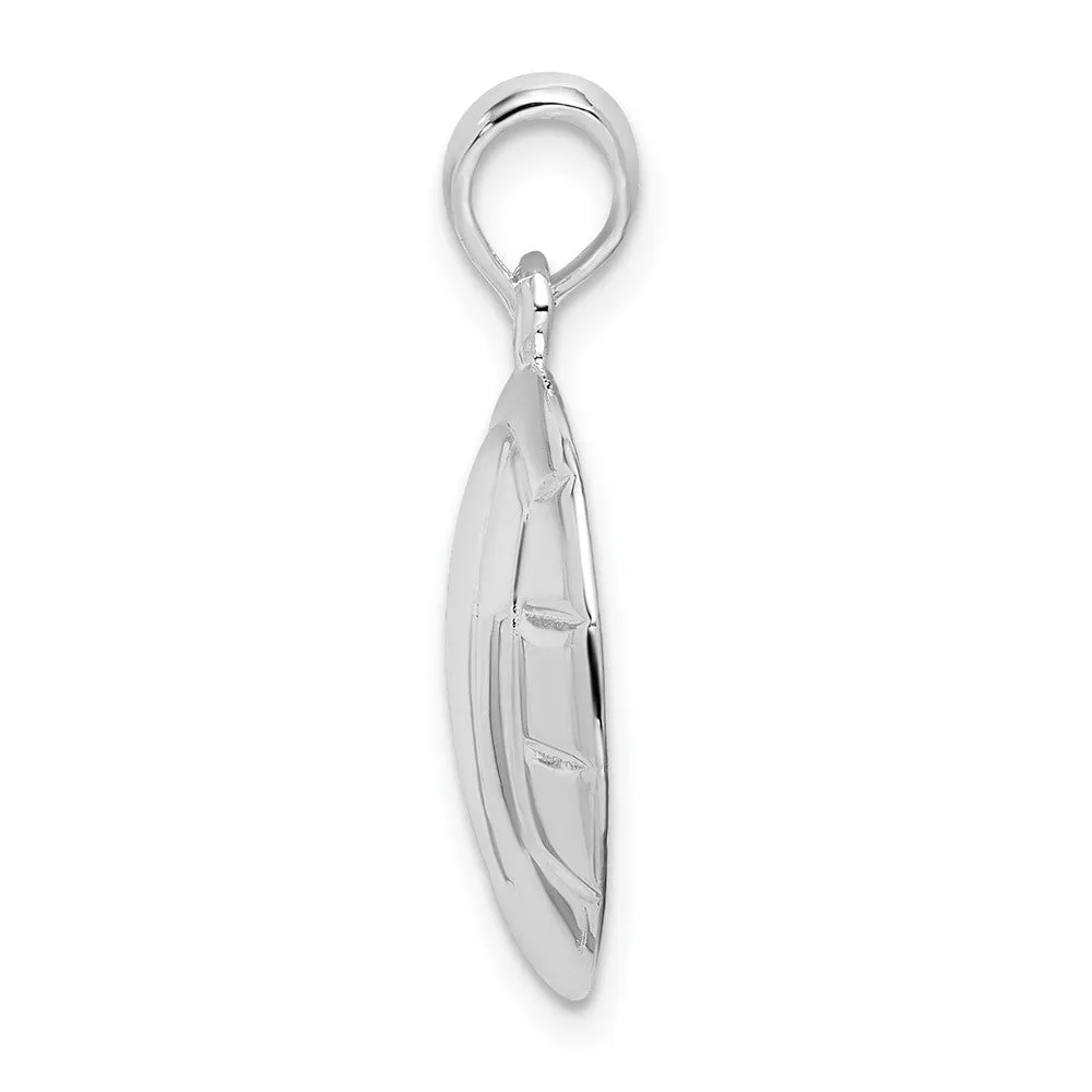 Sterling Silver Polished Volleyball Pendant