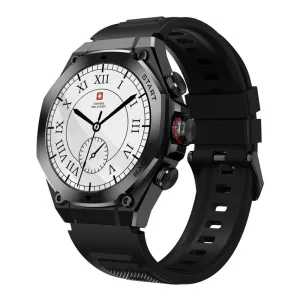 Swiss Military DOM 6 Smart Watch Black Metal Case With Black Silicone Strap