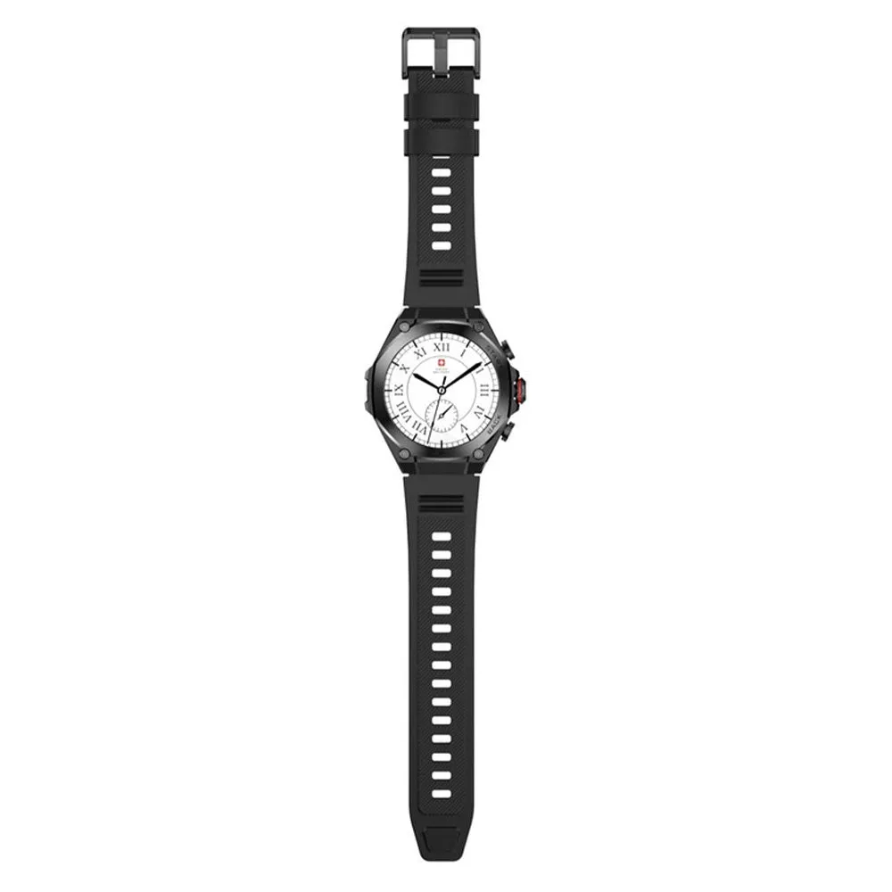 Swiss Military DOM 6 Smart Watch Black Metal Case With Black Silicone Strap