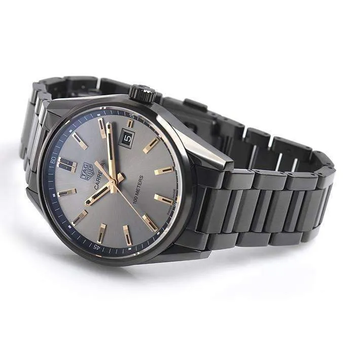 TAG HEUER CARRERA BLACK TITANIUM CARBIDE COATED MEN WATCH WAR1113.BA0602