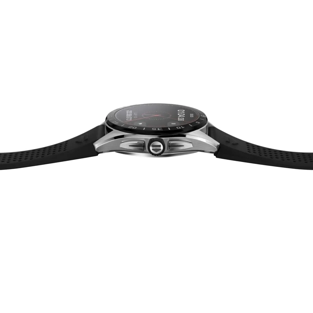 TAG Heuer Connected Calibre E4 with a Black Rubber Strap, 45mm