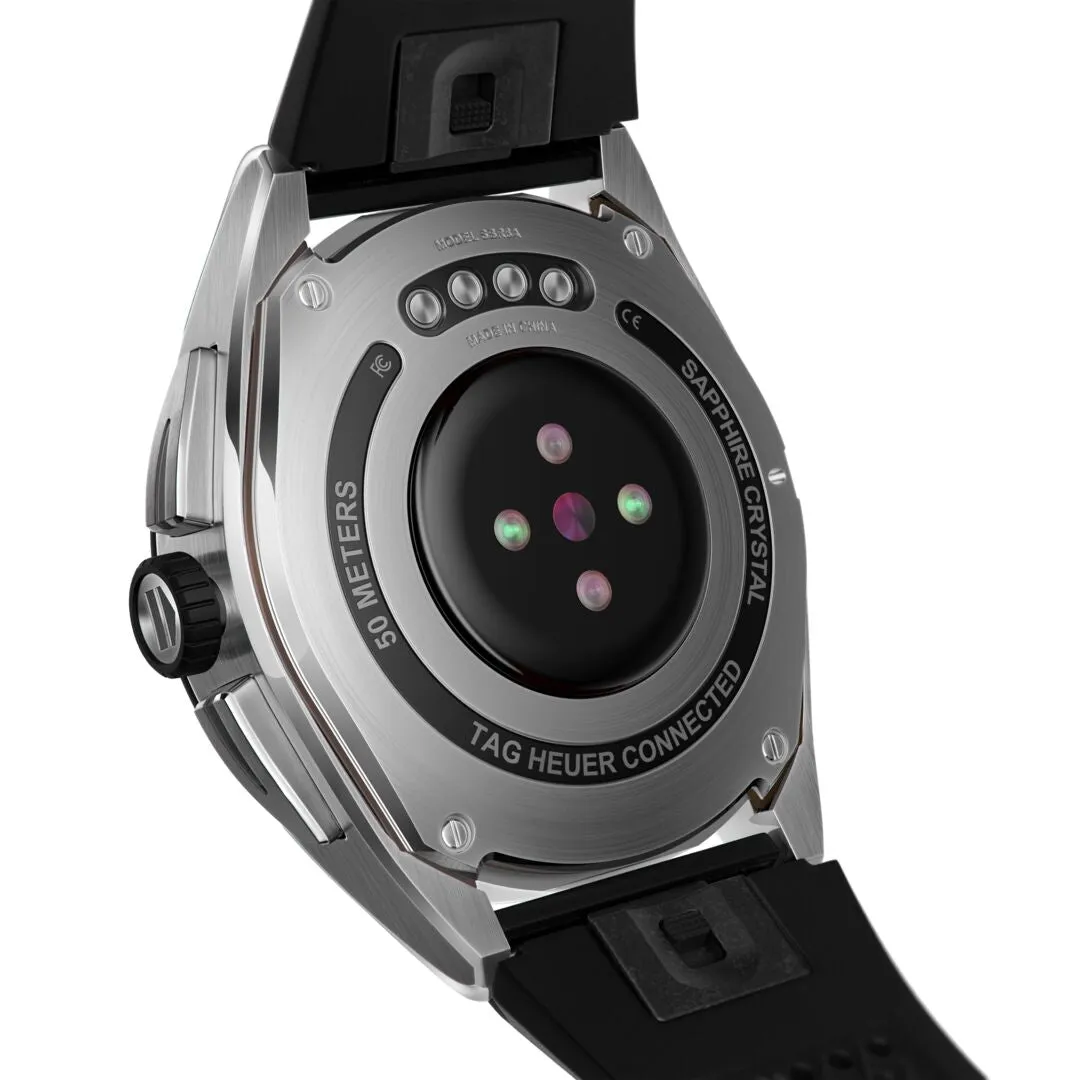 TAG Heuer Connected Calibre E4 with a Black Rubber Strap, 45mm