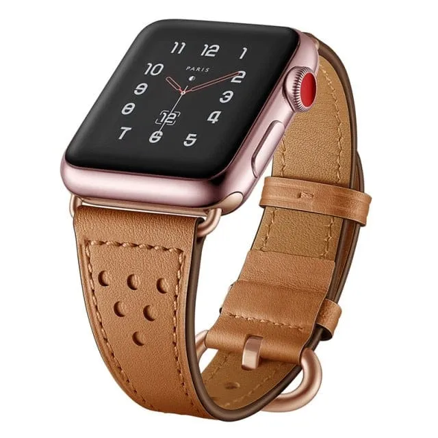 Tapered Leather Watch Band