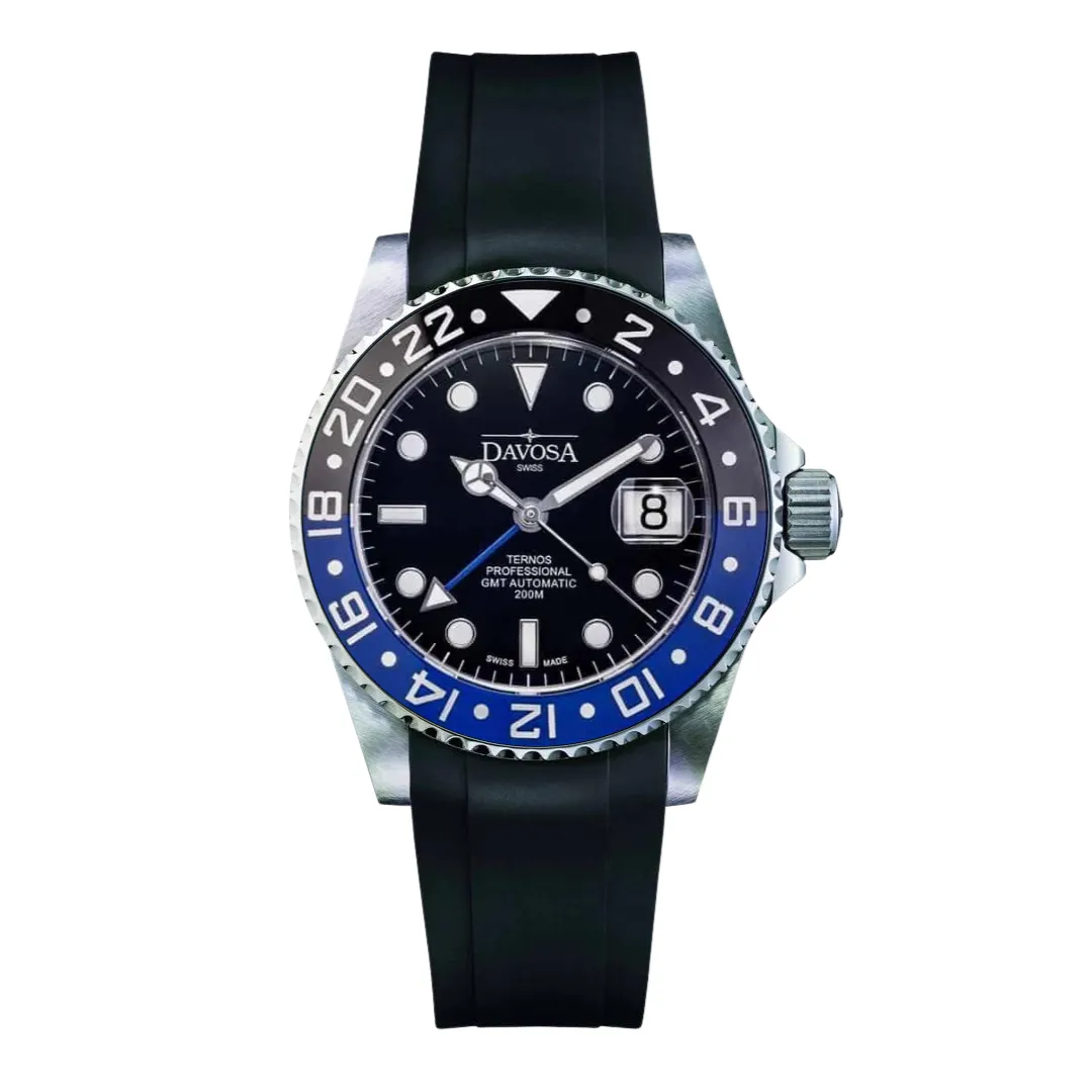 Ternos Professional GMT Black Blue 16157145   Extra Rubber Strap Bundle