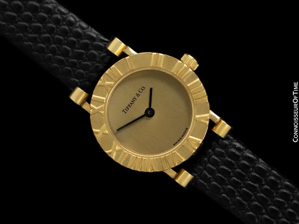 Tiffany & Co. Atlas Ladies Watch with Boxes - 18K Gold