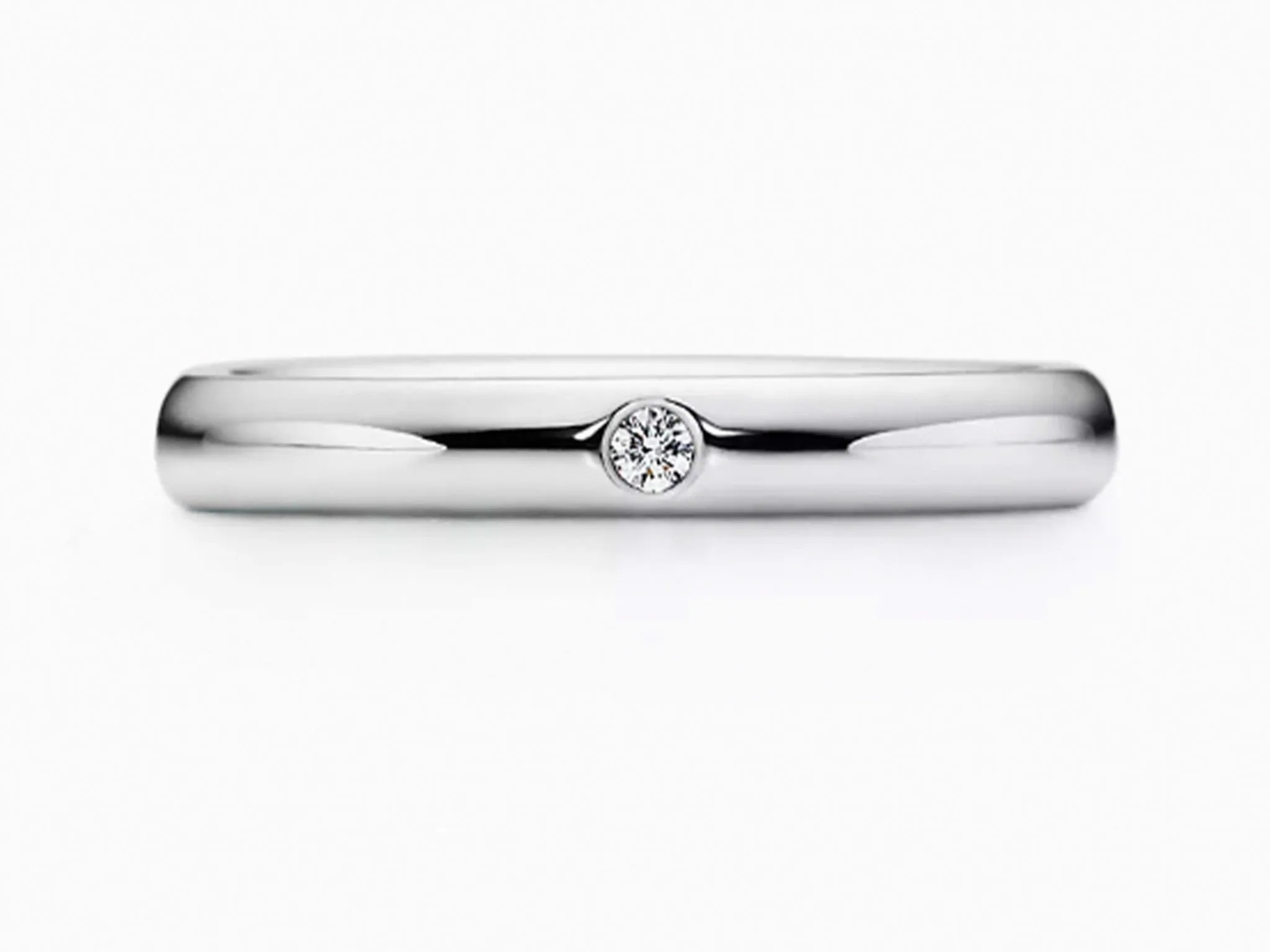 Tiffany & Co. Diamond Wedding Band Ring in Platinum Size 4