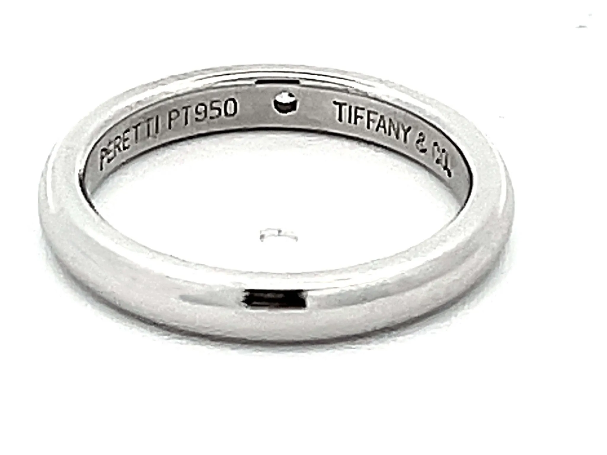 Tiffany & Co. Diamond Wedding Band Ring in Platinum Size 4