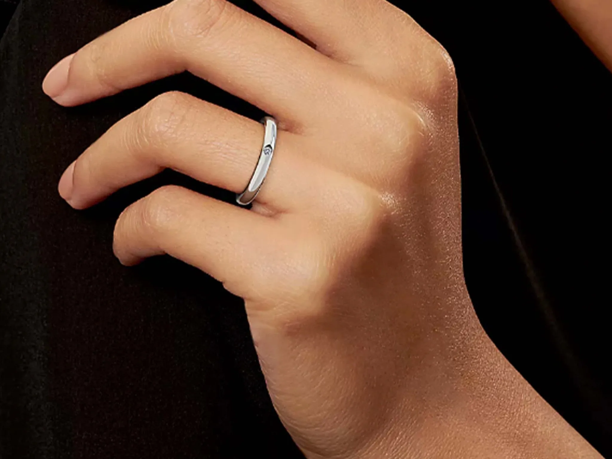 Tiffany & Co. Diamond Wedding Band Ring in Platinum Size 4