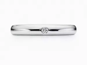 Tiffany & Co. Diamond Wedding Band Ring in Platinum Size 4