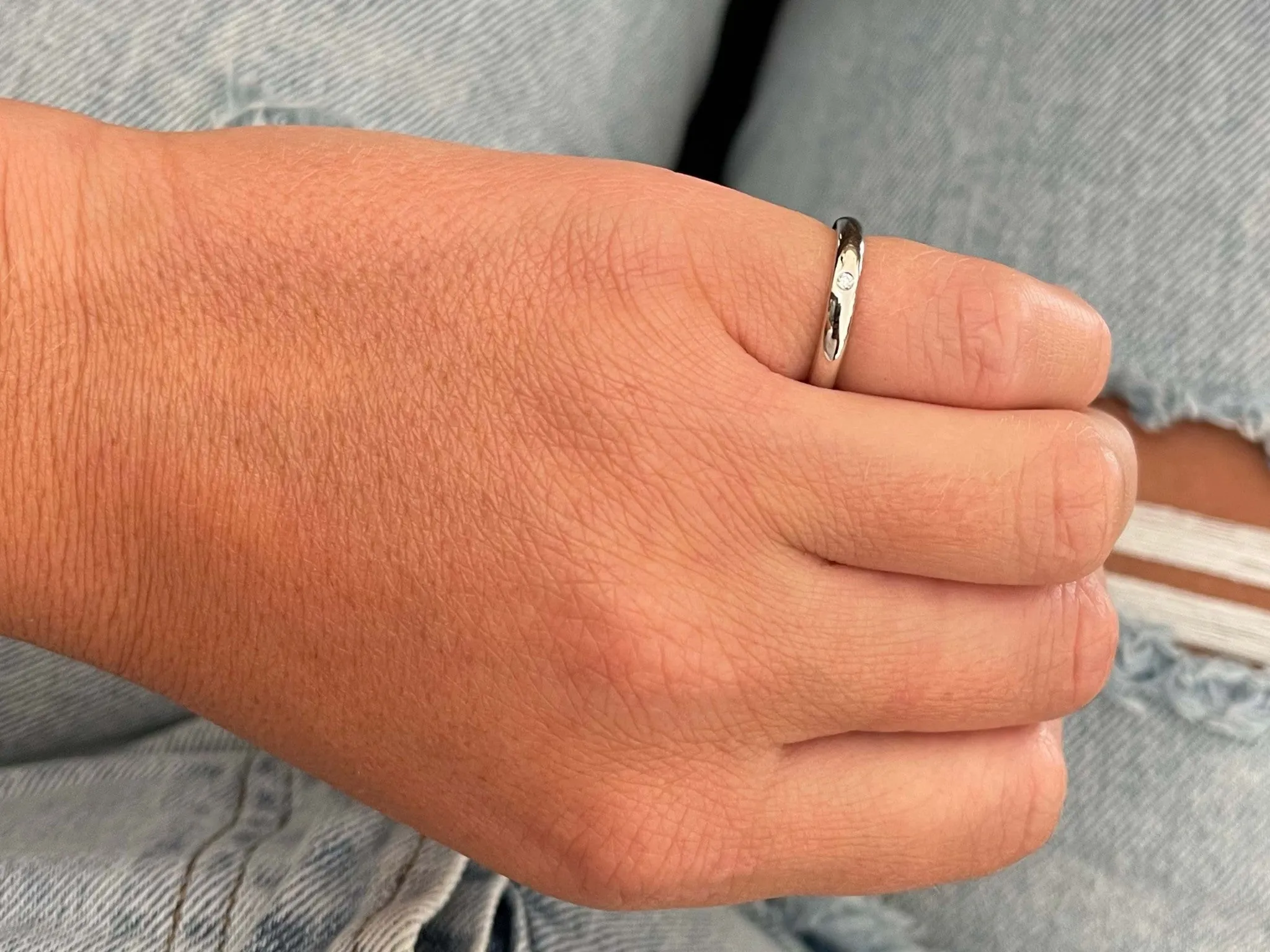 Tiffany & Co. Diamond Wedding Band Ring in Platinum Size 4