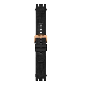 Tissot Black Rubber Leather Fabric watch Strap T603043411