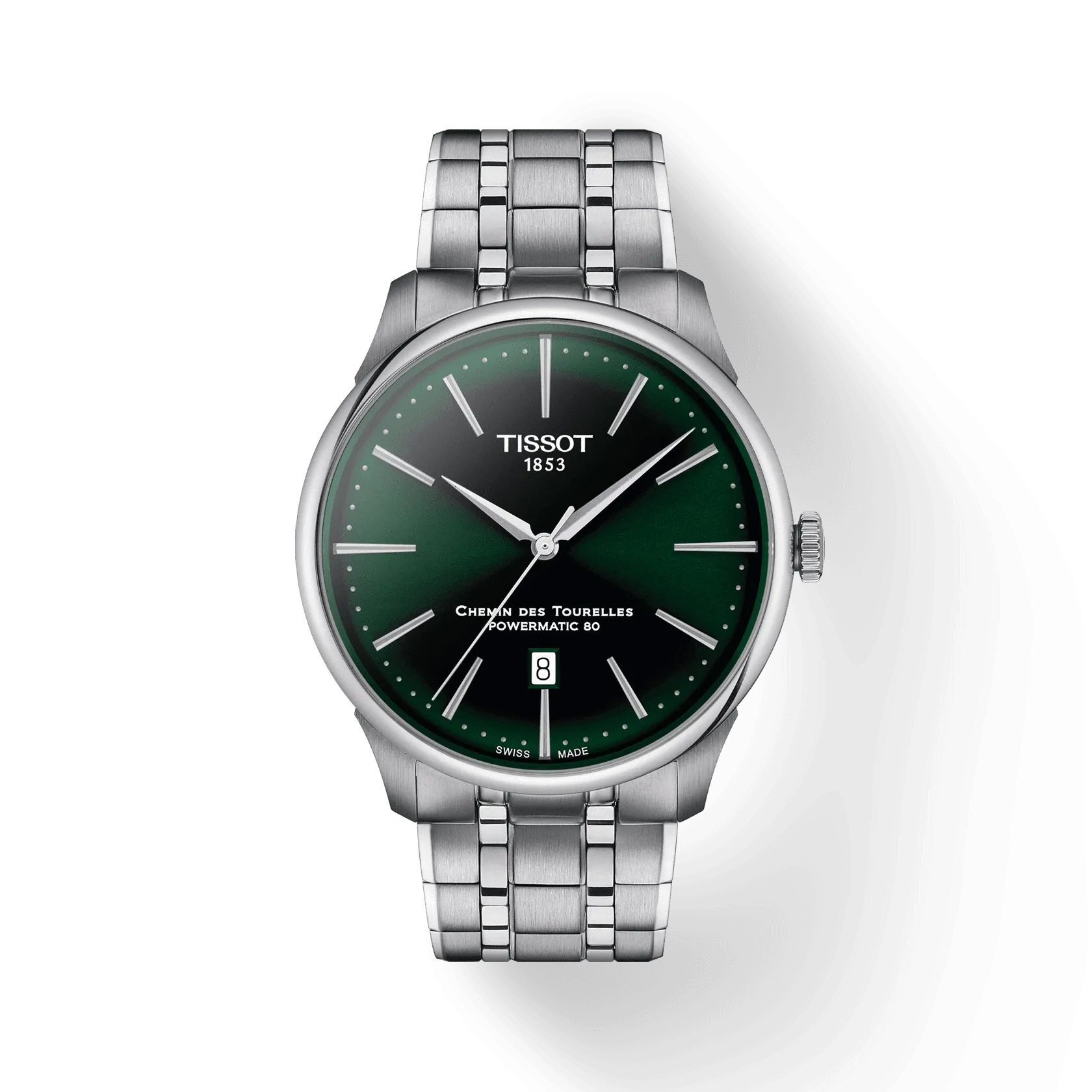 Tissot Chemin Des Tourelles Powermatic 80 Green Dial 42mm Men's Watch T1394071109100