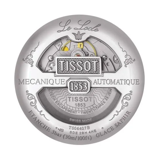 Tissot Watch Le Locle Powermatic 80 39.3mm Automatic Silver Steel Finish Pvd Gold Pink T006.407.22.033.00