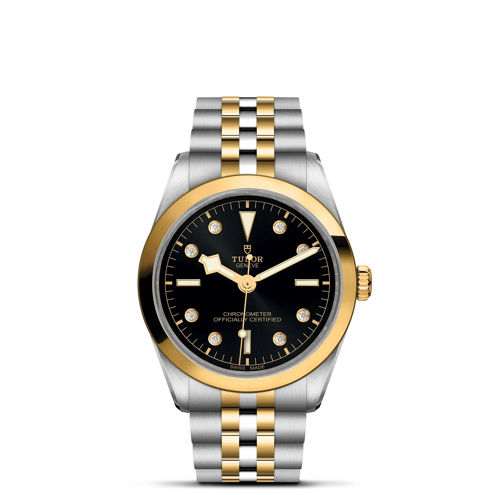 TUDOR Black Bay S&G 36mm Case, Black Diamond Dial, Steel & Yellow Gold Bracelet (M79643-0006)