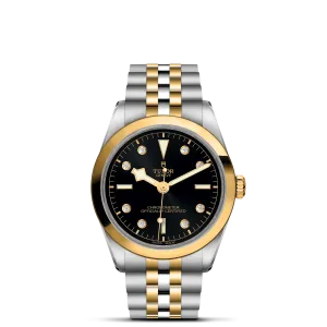 TUDOR Black Bay S&G 36mm Case, Black Diamond Dial, Steel & Yellow Gold Bracelet (M79643-0006)