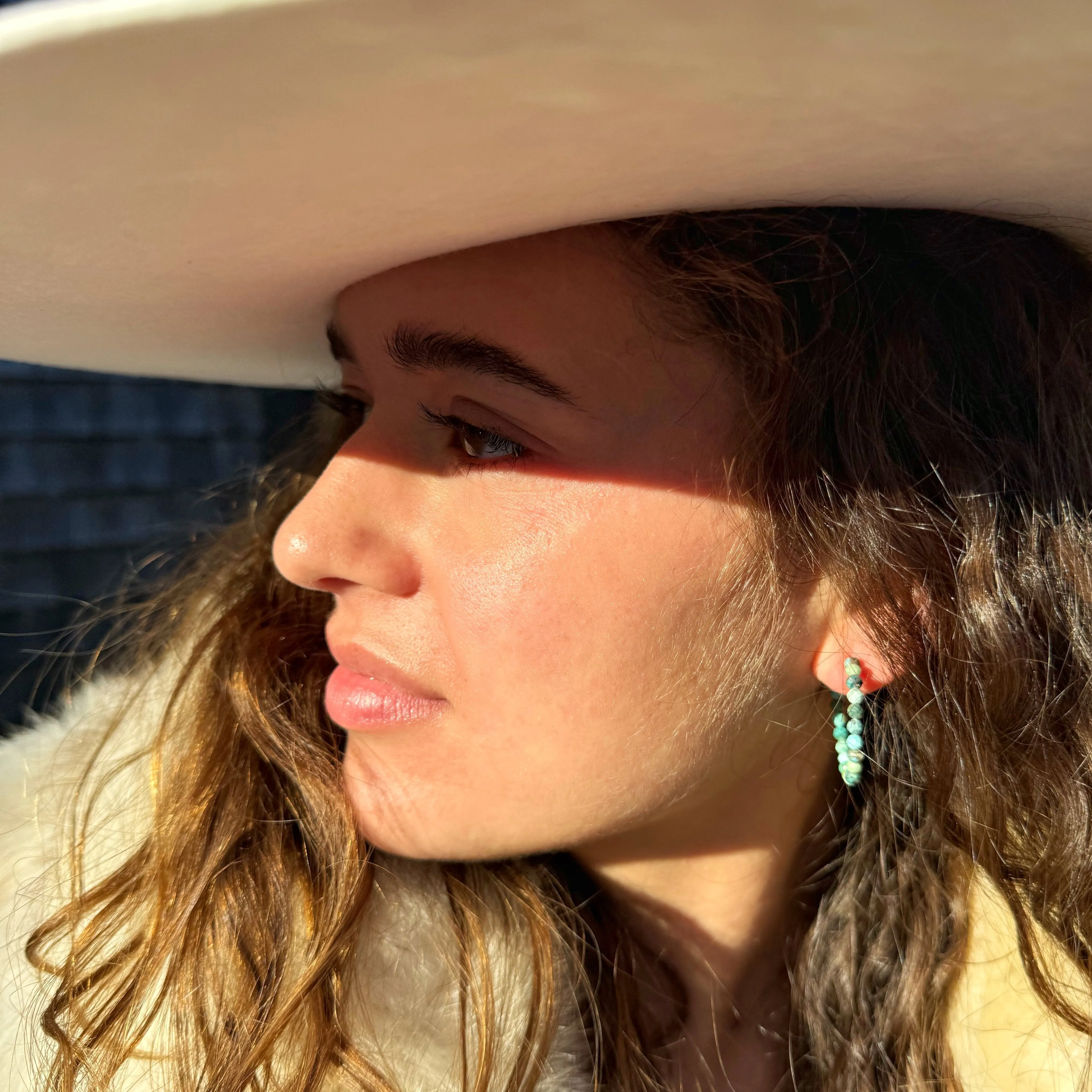 Turquoise Hoops