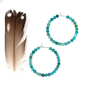 Turquoise Hoops
