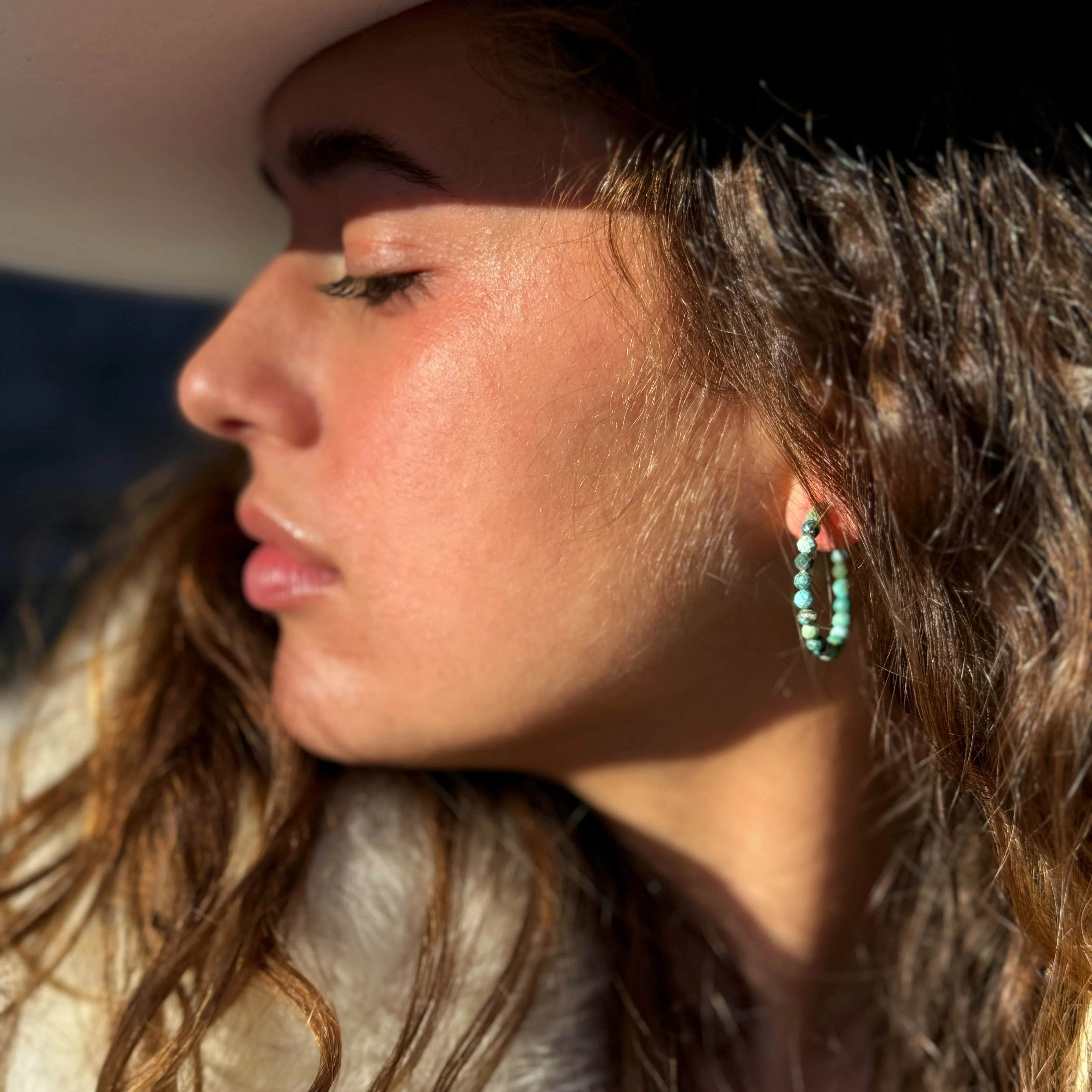 Turquoise Hoops