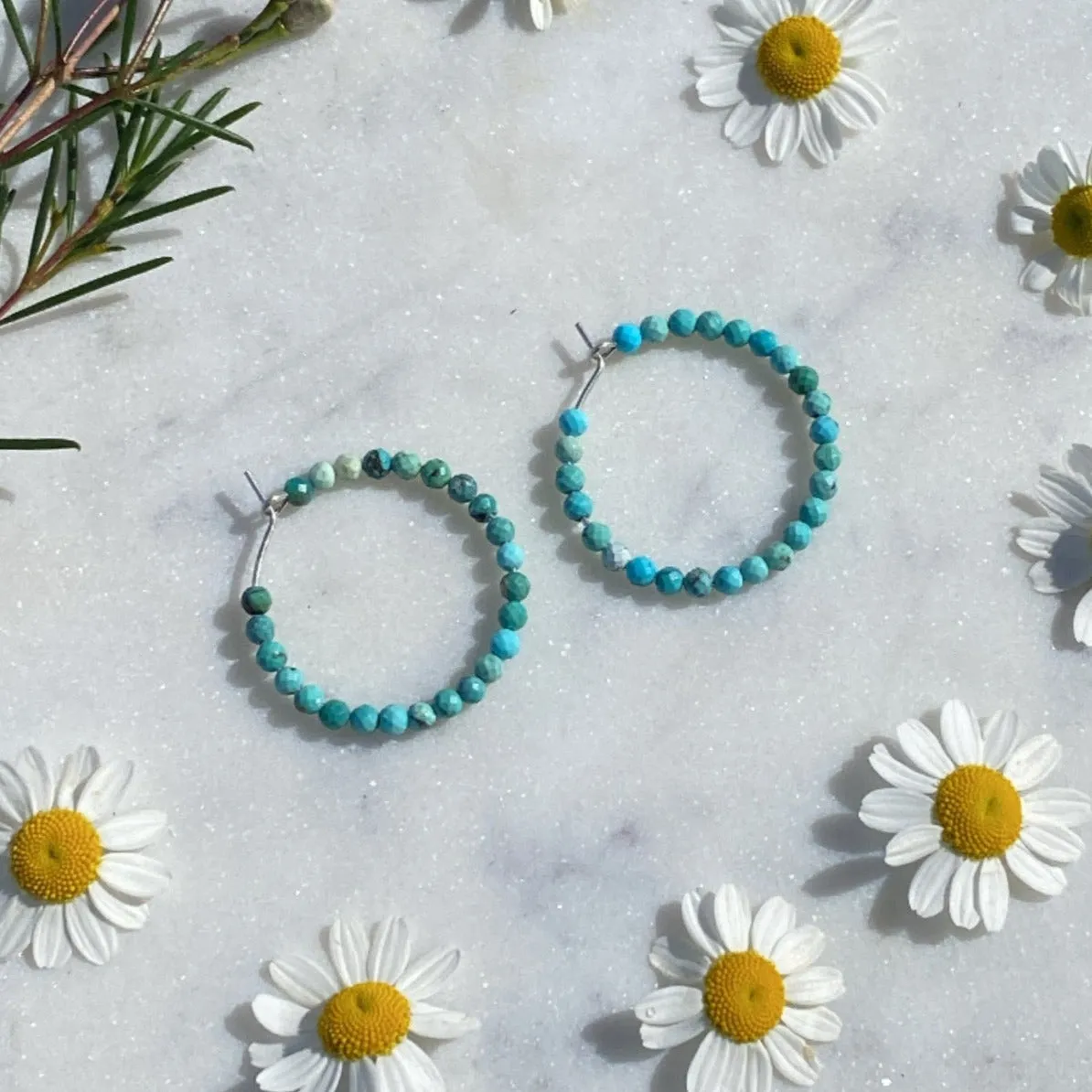 Turquoise Hoops