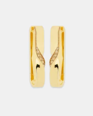 Twist Crystal Hoops