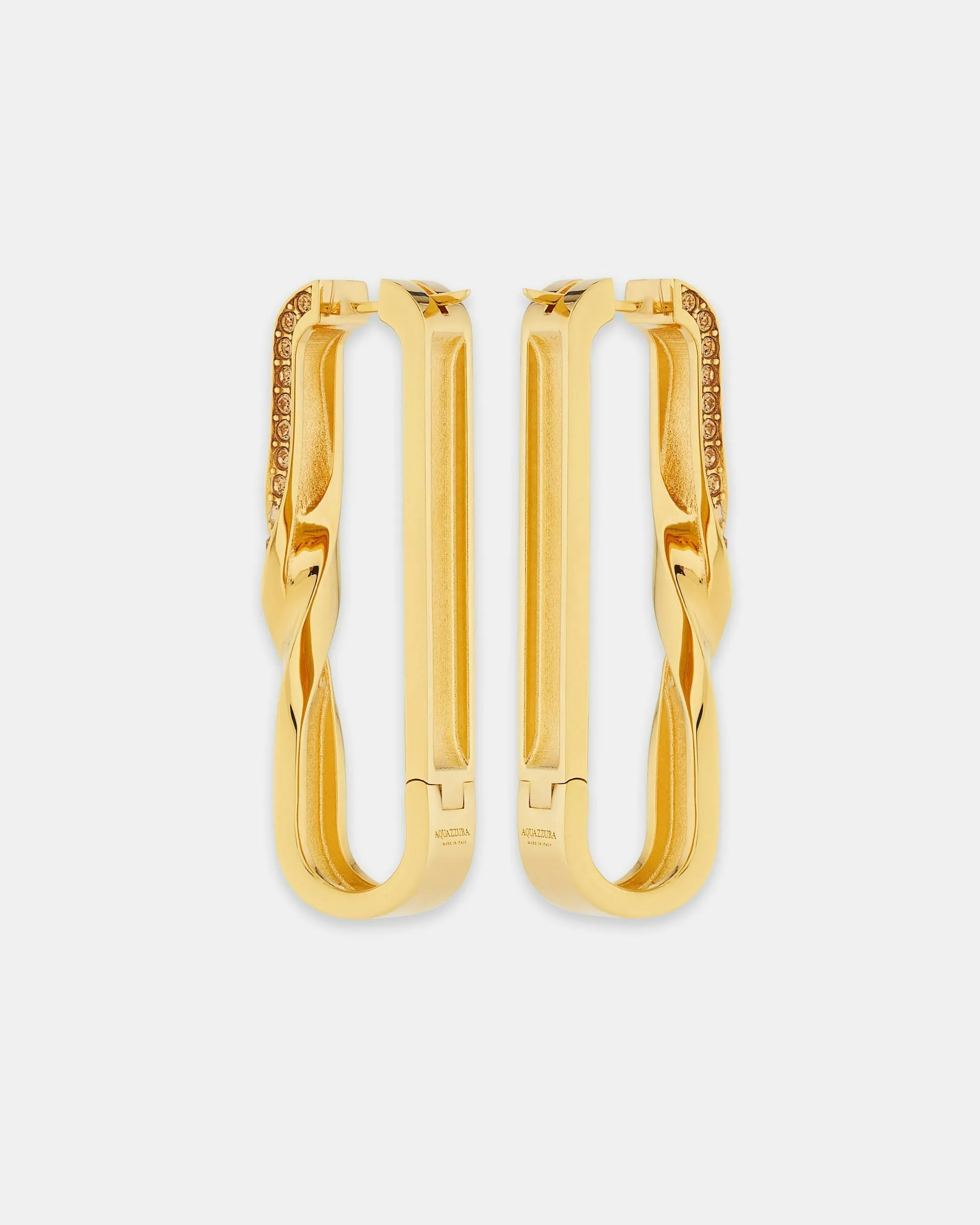 Twist Crystal Hoops