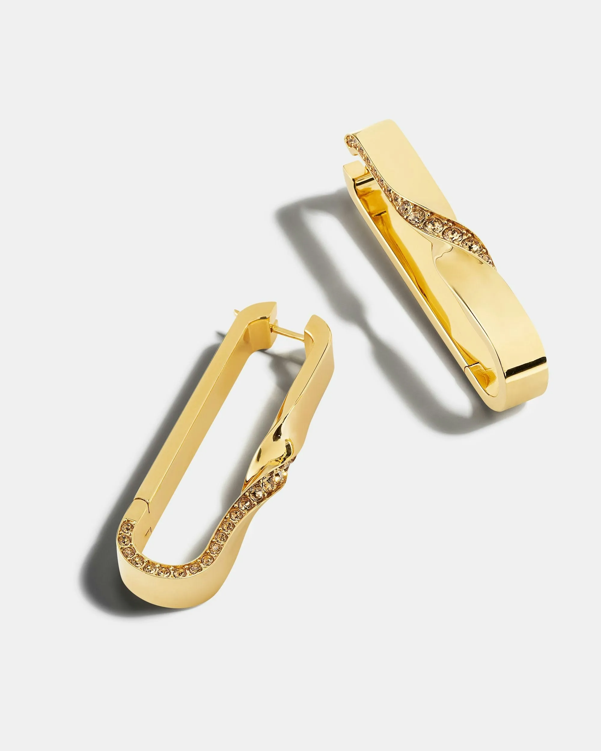 Twist Crystal Hoops