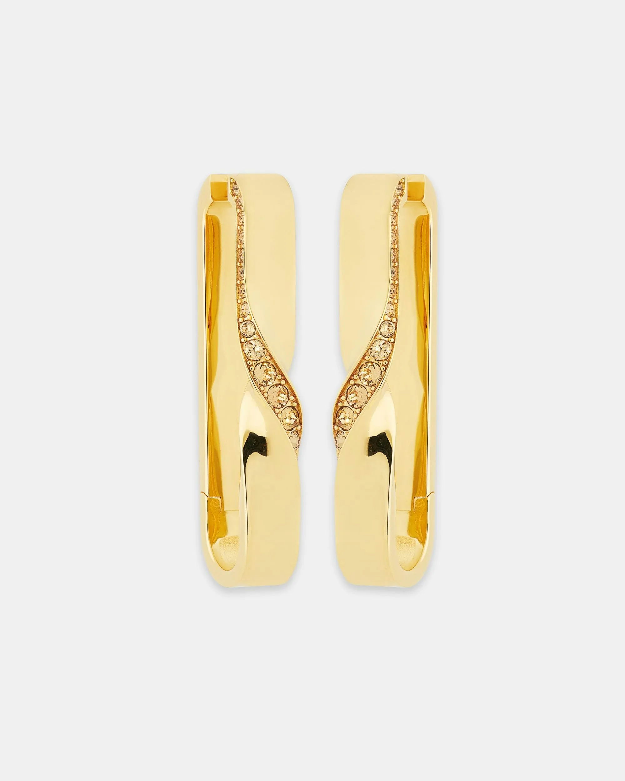 Twist Crystal Hoops