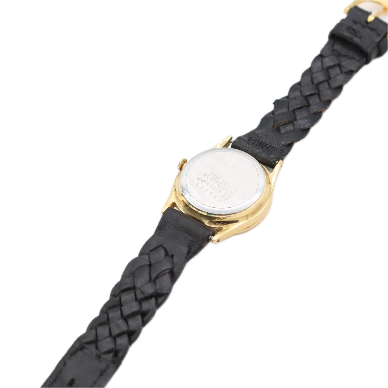 Vintage Seiko 2A24-0048 Moon Phase Ladies Quartz Wristwatch Japan Gold Tone