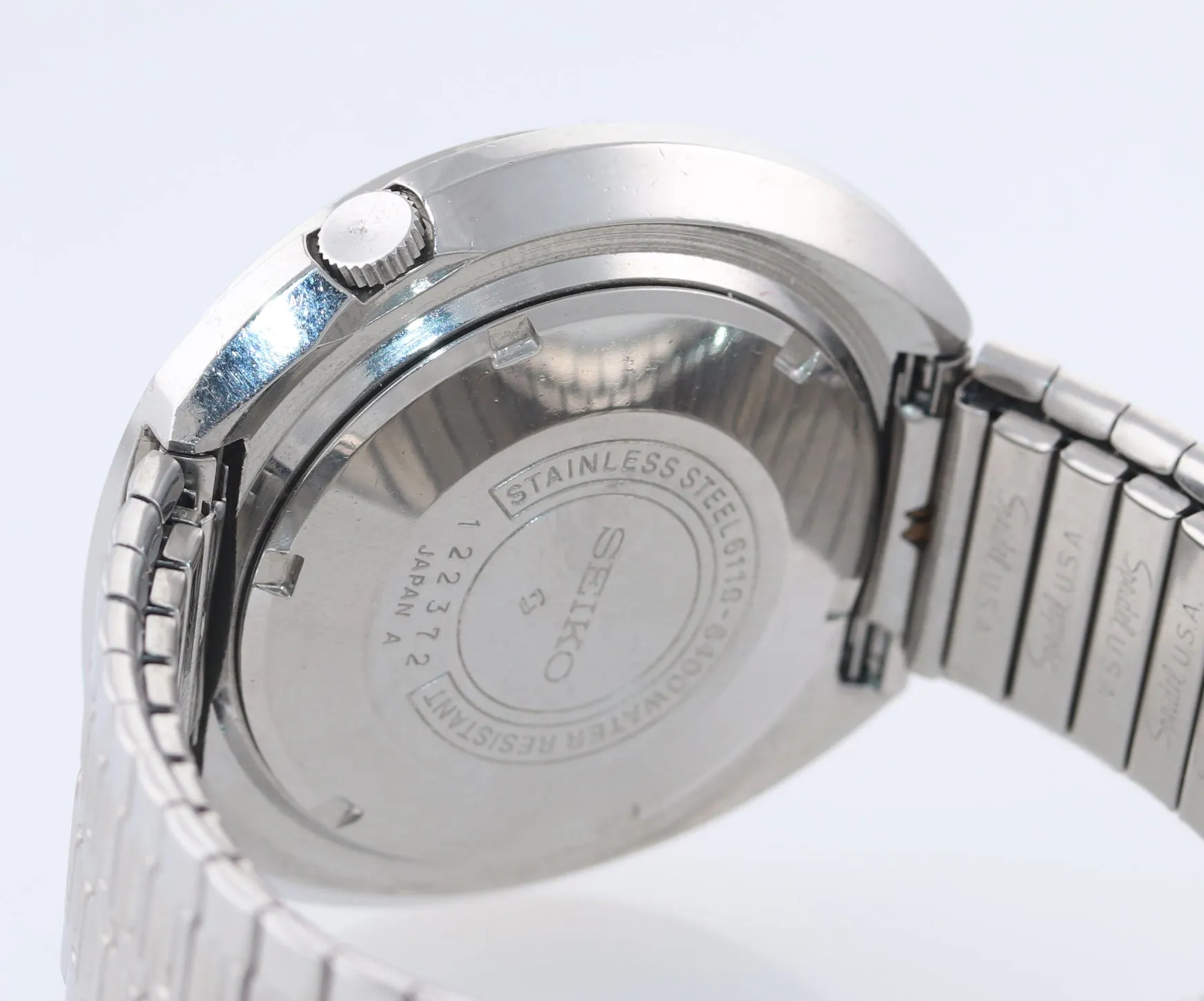Vintage Seiko Sports 6119-6400 UFO Automatic 43mm Day Date Diver Steel Watch