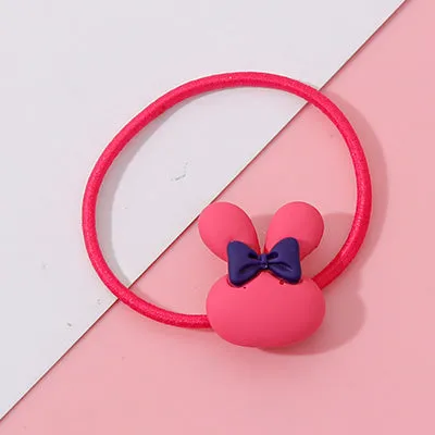 Wholesale 1PC Girls Cartoon Flower Lollipop Acrylic Elastic Hair Bands 3.0cm Small Rubber Bands Kids Scrunchie Hair Accessories