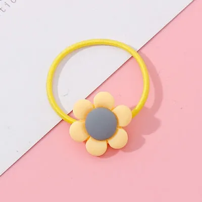 Wholesale 1PC Girls Cartoon Flower Lollipop Acrylic Elastic Hair Bands 3.0cm Small Rubber Bands Kids Scrunchie Hair Accessories