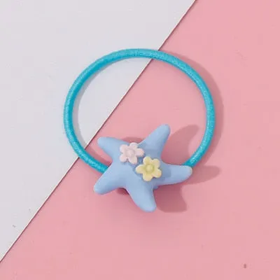 Wholesale 1PC Girls Cartoon Flower Lollipop Acrylic Elastic Hair Bands 3.0cm Small Rubber Bands Kids Scrunchie Hair Accessories