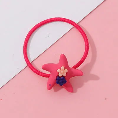 Wholesale 1PC Girls Cartoon Flower Lollipop Acrylic Elastic Hair Bands 3.0cm Small Rubber Bands Kids Scrunchie Hair Accessories