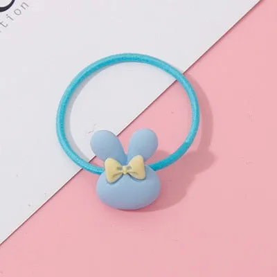 Wholesale 1PC Girls Cartoon Flower Lollipop Acrylic Elastic Hair Bands 3.0cm Small Rubber Bands Kids Scrunchie Hair Accessories