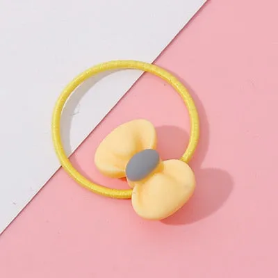 Wholesale 1PC Girls Cartoon Flower Lollipop Acrylic Elastic Hair Bands 3.0cm Small Rubber Bands Kids Scrunchie Hair Accessories
